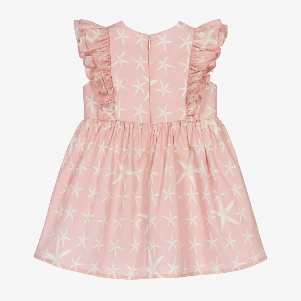 Versace-Розовое платье Stella Marina из хлопка для девочек | Childrensalon Outlet