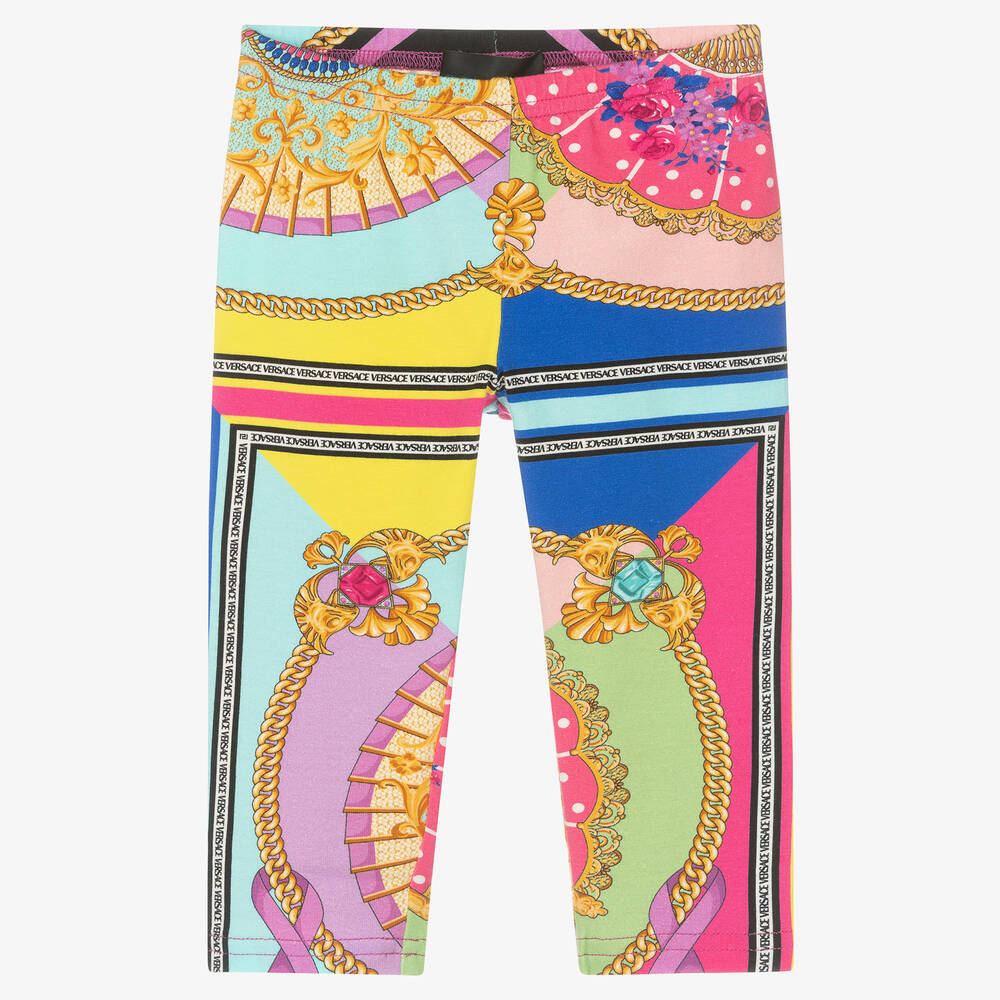 Versace - Legging rose Ventagli fille | Childrensalon