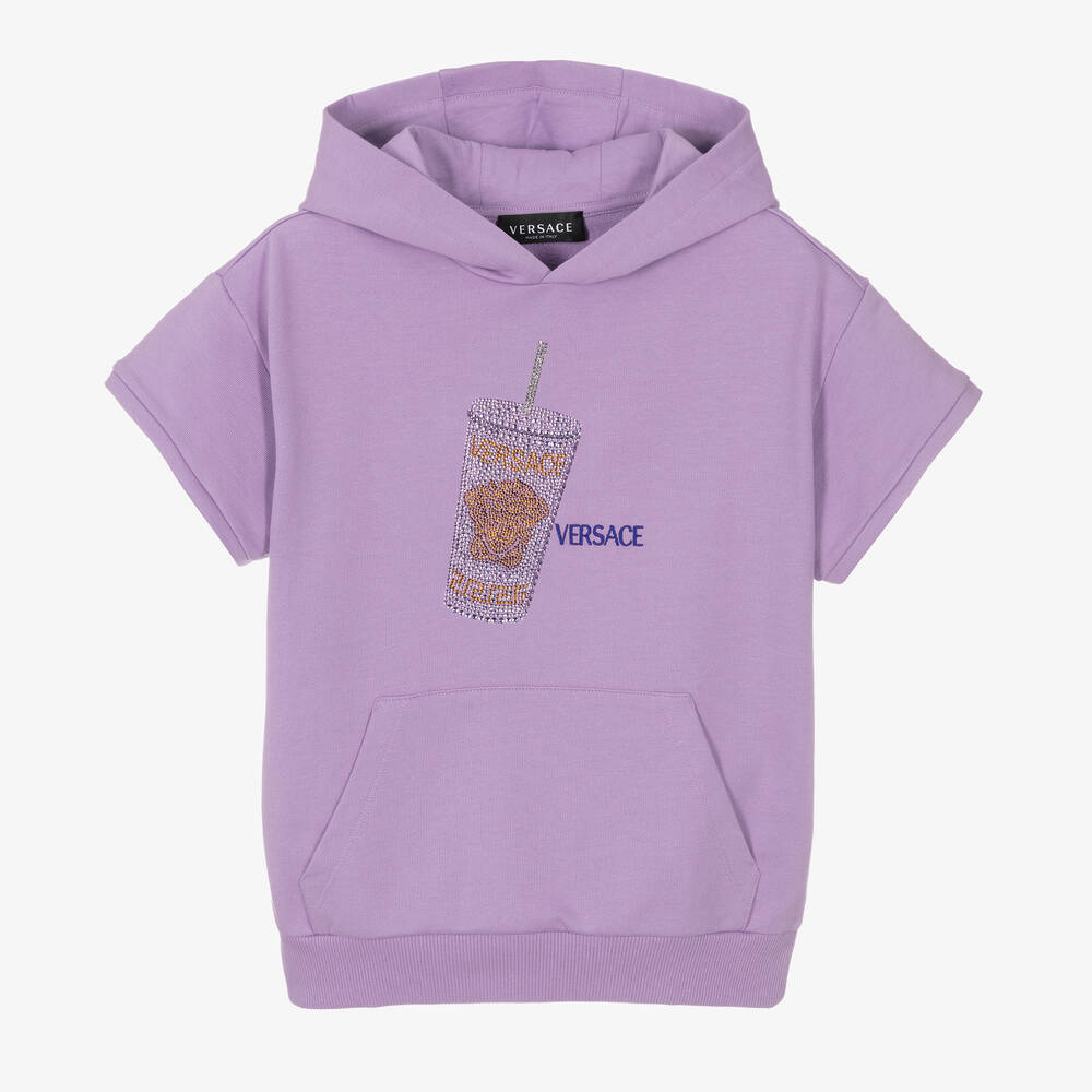 Versace - Girls Purple Medusa Hoodie | Childrensalon