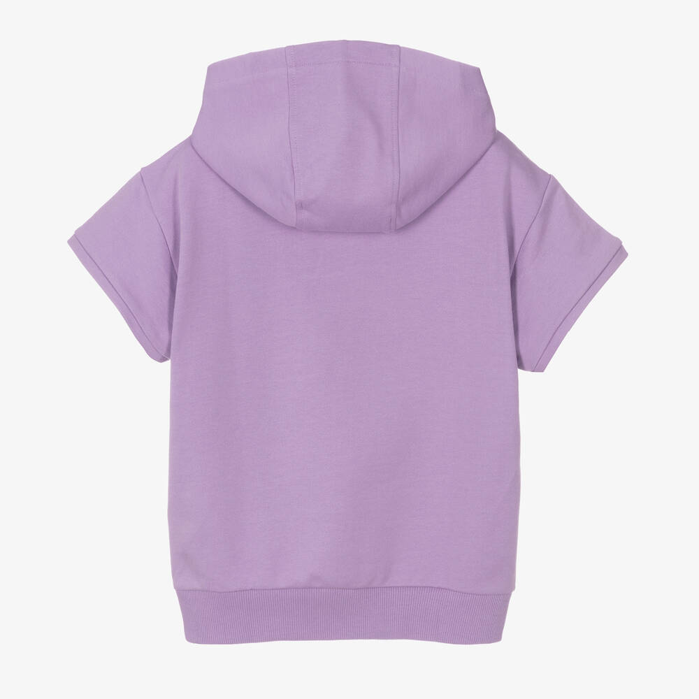 Versace-توب هودي قطن لون بنفسجي للبنات | Childrensalon Outlet