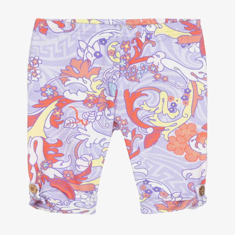 Versace - Legging court violet Fille | Childrensalon