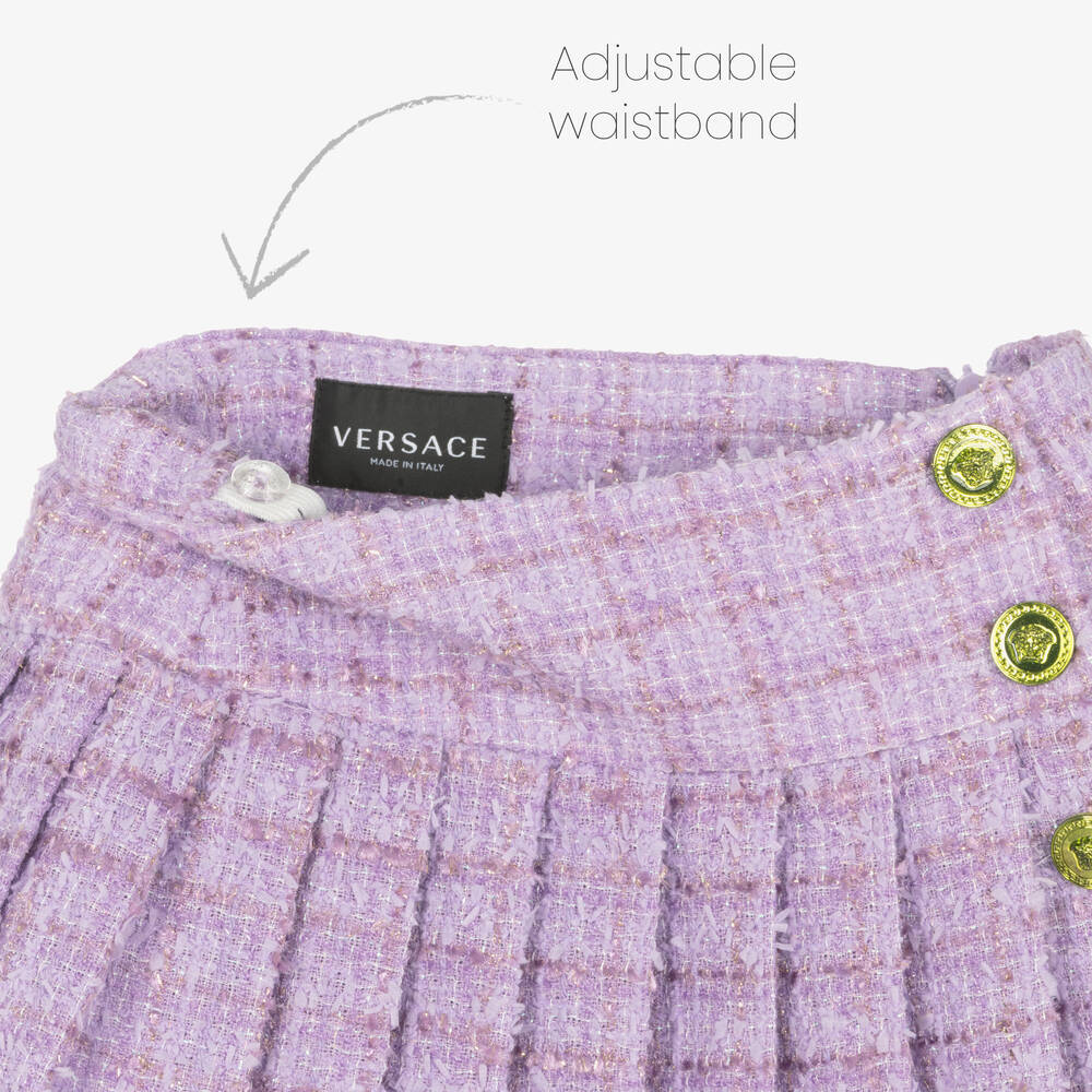 Versace-Фиолетовая юбка из твида | Childrensalon Outlet