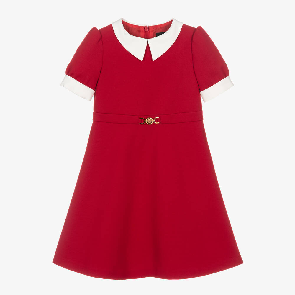 Versace-Girls Red Milano Jersey Dress | Childrensalon Outlet
