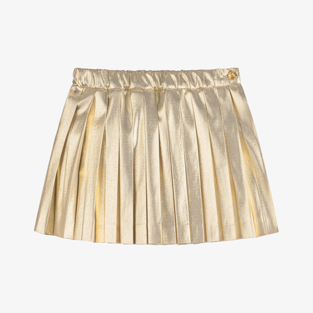 Versace-Юбка-плиссе цвета металлик для малышек | Childrensalon Outlet