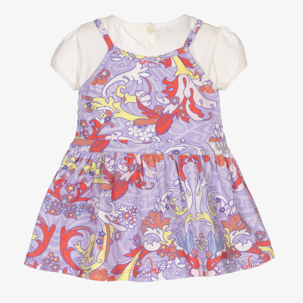 Versace-Girls Soft Lilac Jersey Dress | Childrensalon Outlet
