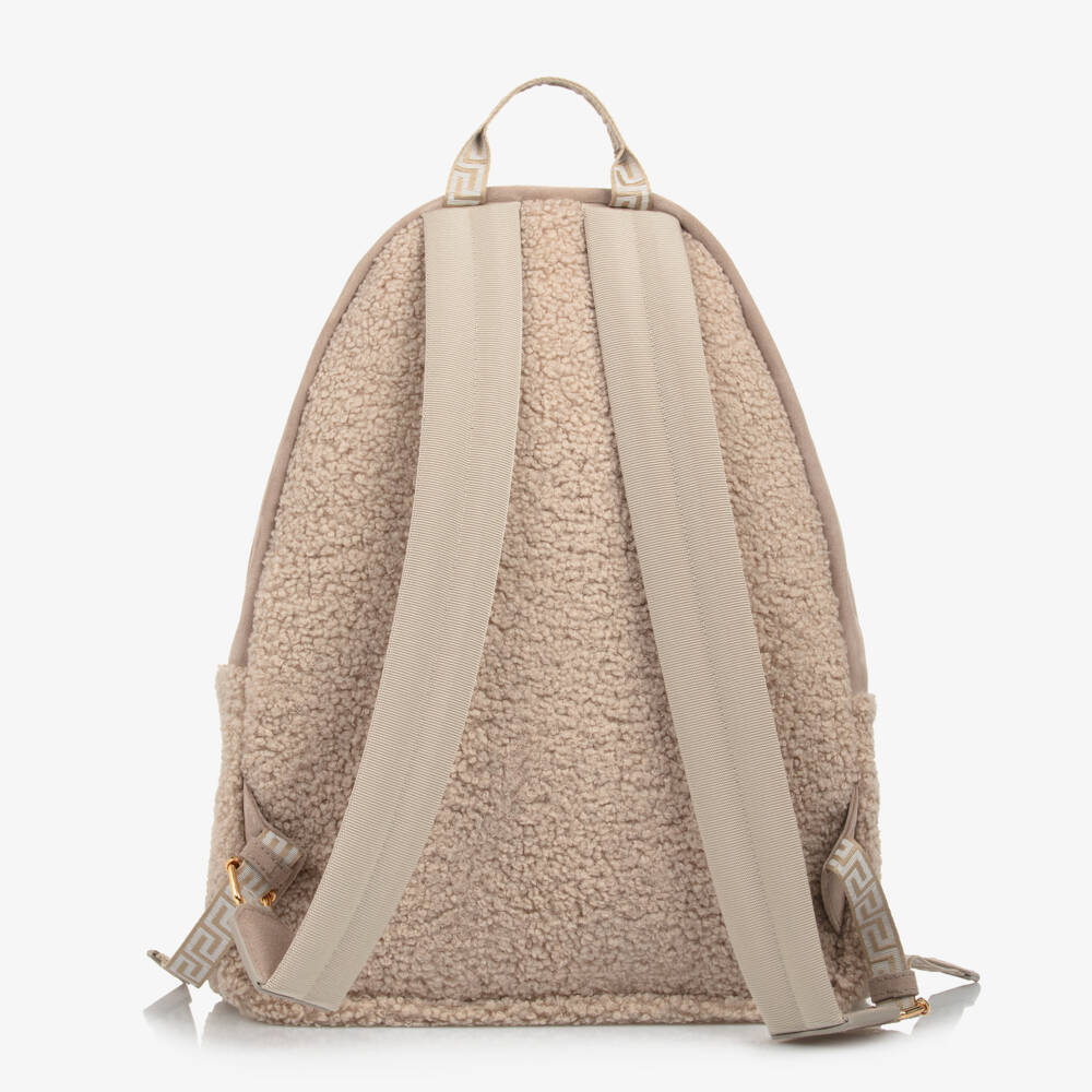 Versace-Girls Suede and Sherpa Backpack | Childrensalon Outlet
