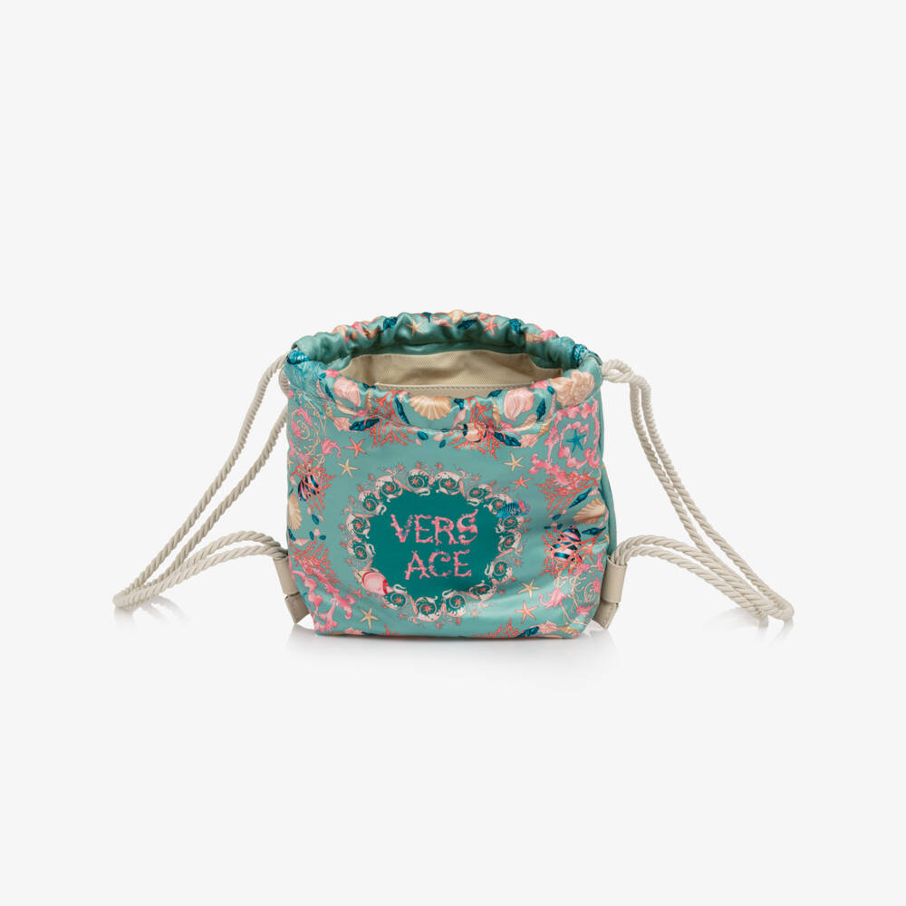 Versace-Girls Underwater Barocco Print Backpack (23cm) | Childrensalon Outlet