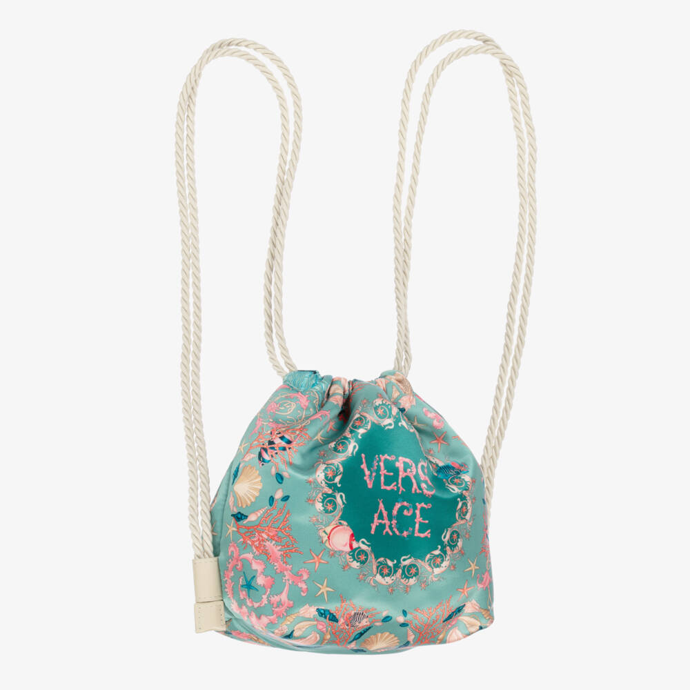 Versace-Girls Underwater Barocco Print Backpack (23cm) | Childrensalon Outlet