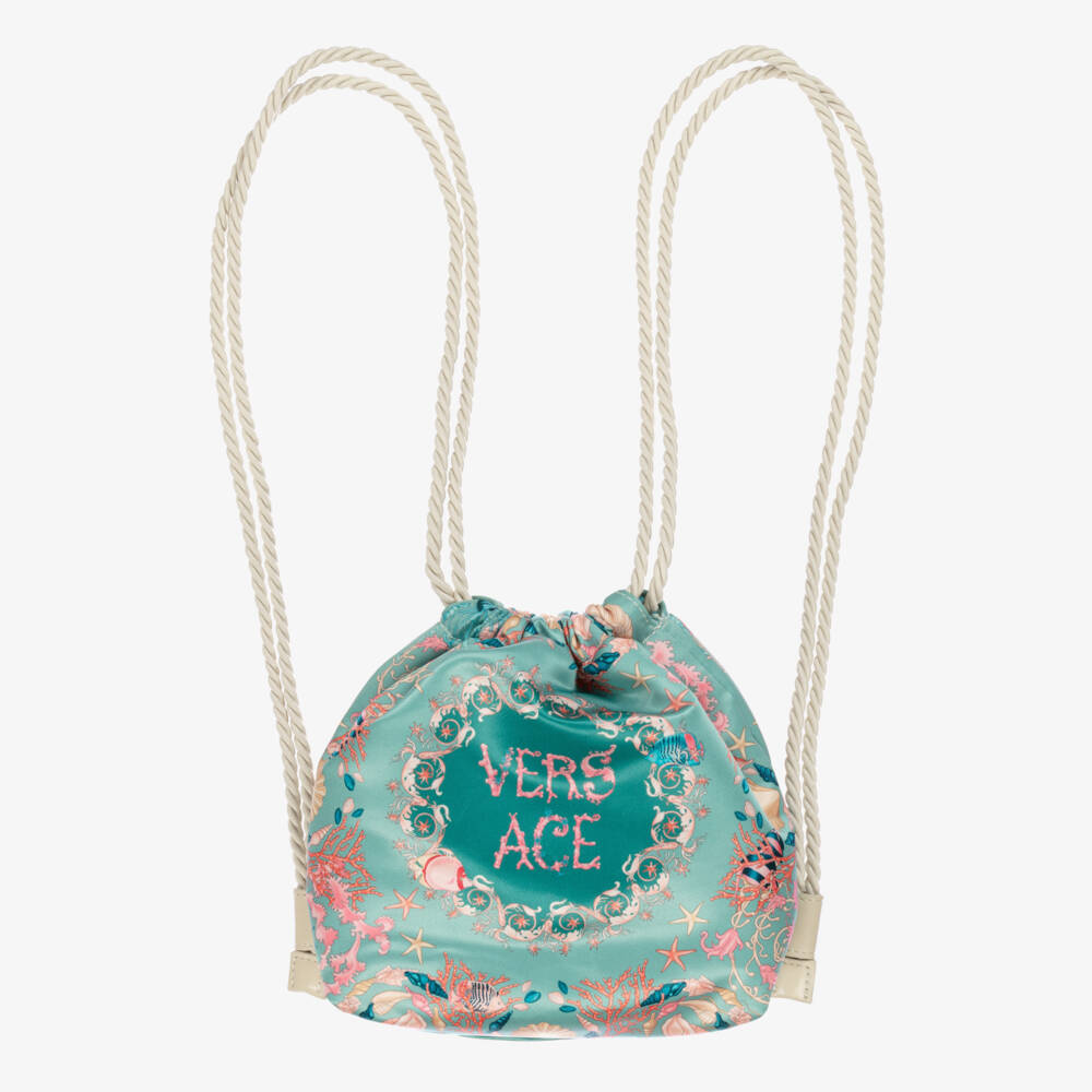 Versace-Girls Underwater Barocco Print Backpack (23cm) | Childrensalon Outlet