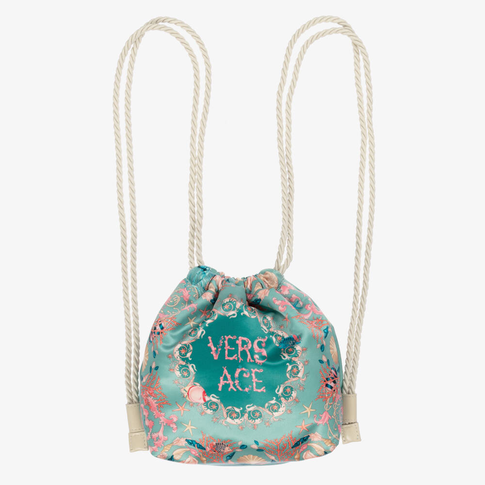Versace-Girls Underwater Barocco Print Backpack (23cm) | Childrensalon Outlet