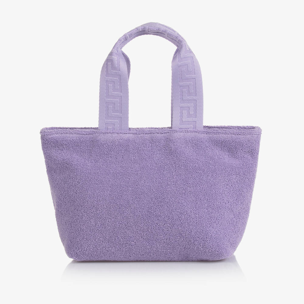 Versace-حقيبة قطن لون بنفسجي للبنات (27 سم) | Childrensalon Outlet