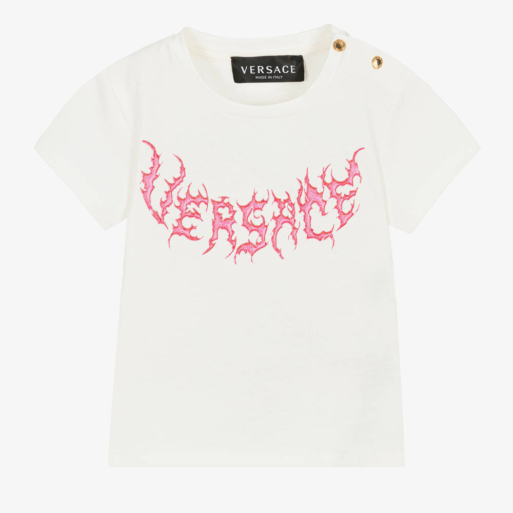 T shirt blanc en coton fille