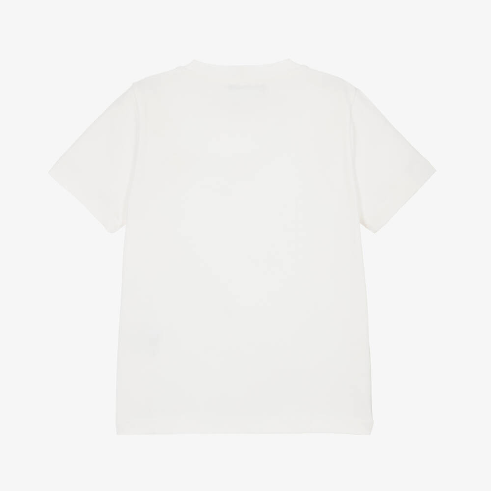 Versace-Girls White Tee with Gold Accent | Childrensalon Outlet