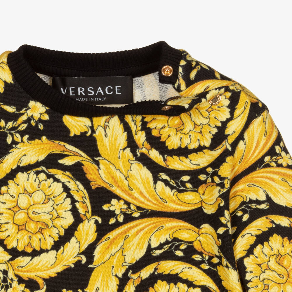 Versace-Gold Barocco Baby Sweater | Childrensalon Outlet