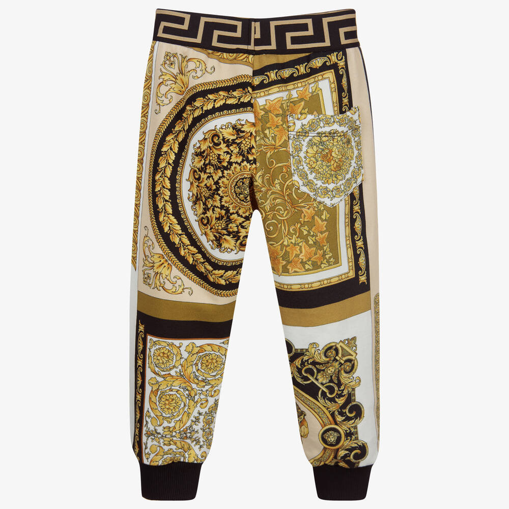 Versace Gold Barocco Cotton Joggers