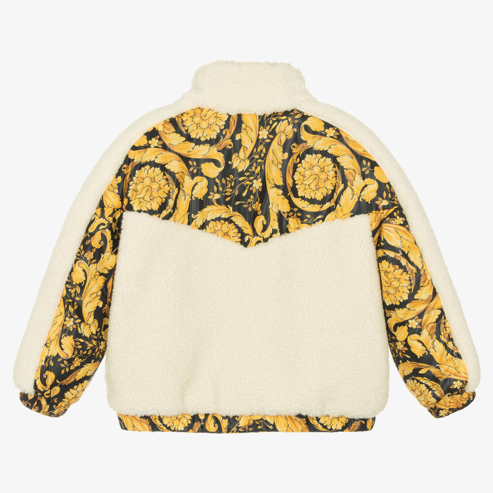 Versace-Gold Barocco & Teddy Fleece Jacket | Childrensalon Outlet