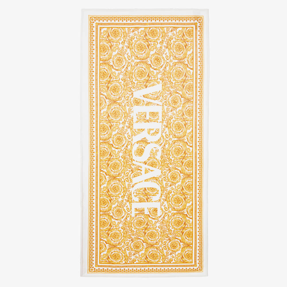 Versace-Gold Barocco Towel (140cm) | Childrensalon Outlet