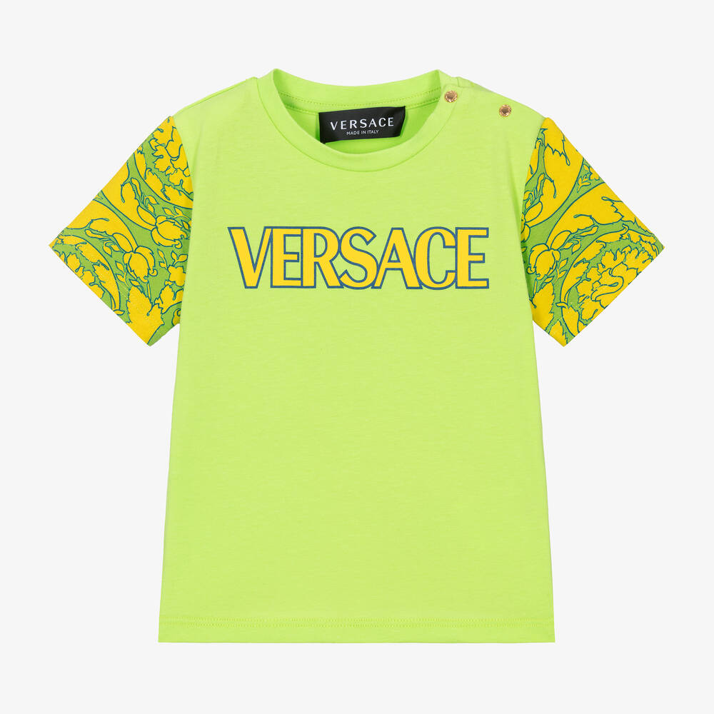 Versace t shirt green cheap