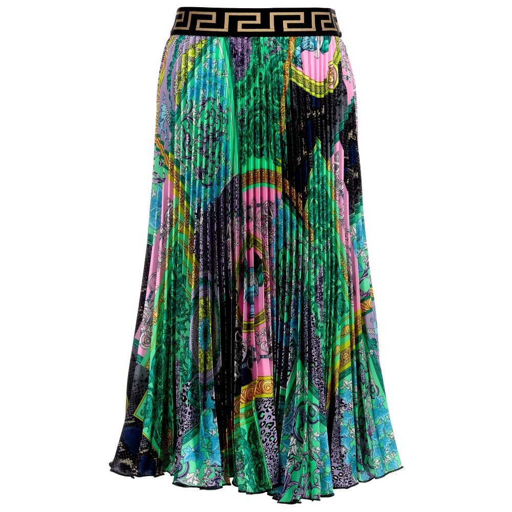 Versace - Green Pleated Skirt | Childrensalon
