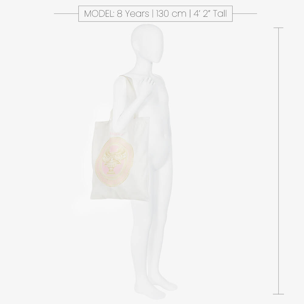 Versace-Ivory & Blush Designer Tote for Girls | Childrensalon Outlet