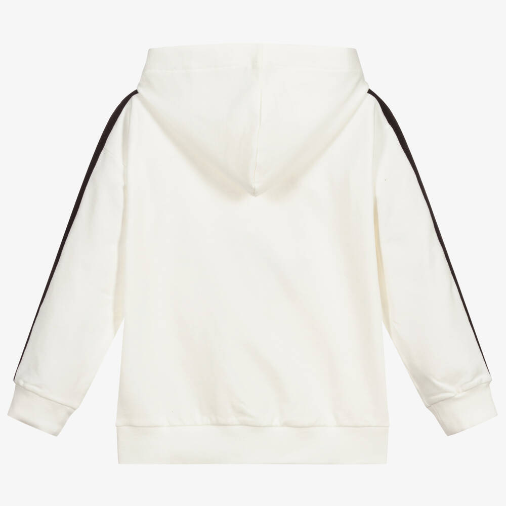 Versace-Ivory Logo Zip-Up Top | Childrensalon Outlet