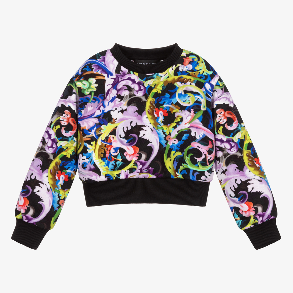 Versace - Buntes Sweatshirt mit Barocco-Print | Childrensalon