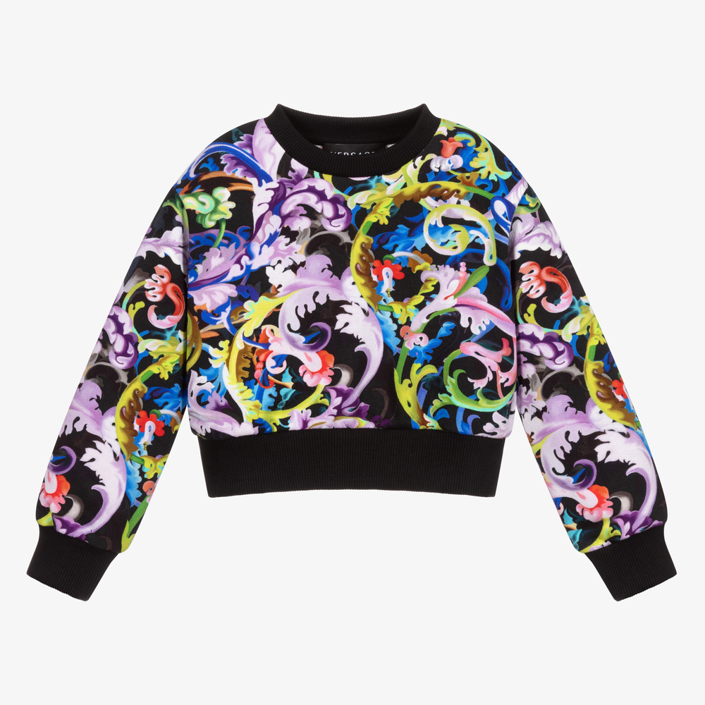 Versace-Разноцветная толстовка с принтом Barocco | Childrensalon Outlet