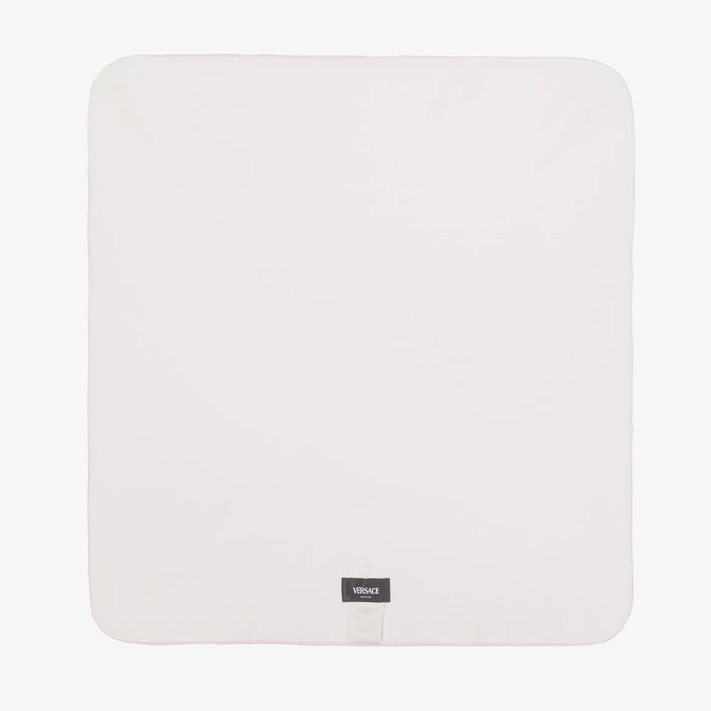 Versace-Pink Cotton Jersey Padded Blanket (70cm) | Childrensalon Outlet