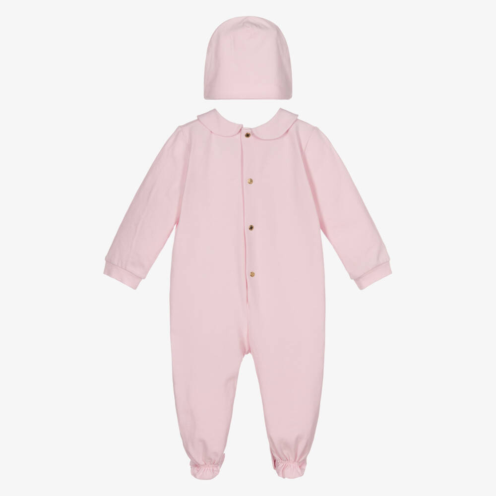 Versace-Pink Medusa Babysuit Gift Set | Childrensalon Outlet