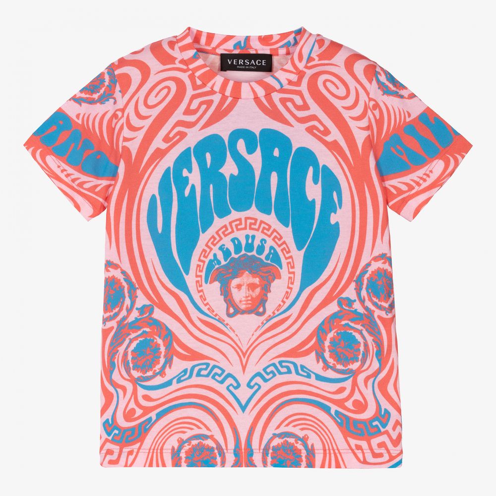 T shirt versace rosa hot sale
