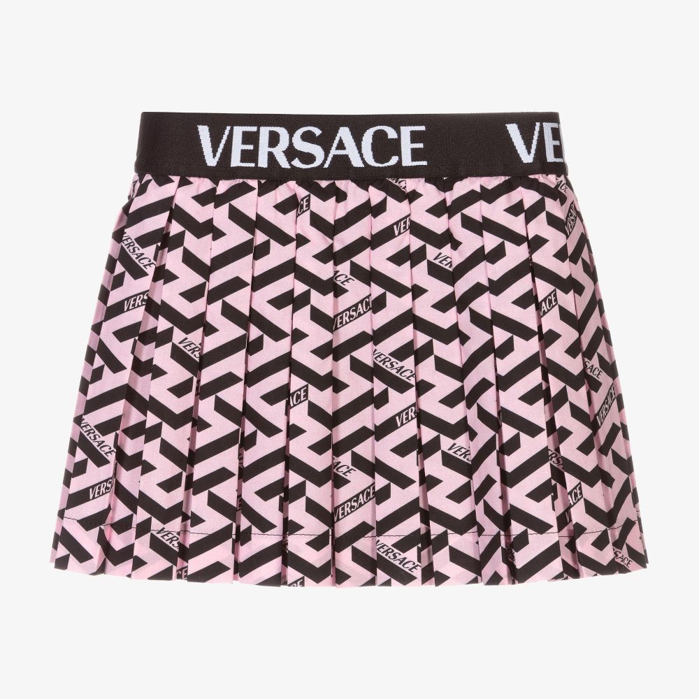 Versace - تنورة قطن بوبلين لون زهري  | Childrensalon