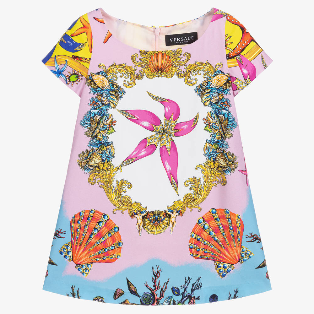 Versace-Pink Trésor De La Mer Dress | Childrensalon Outlet