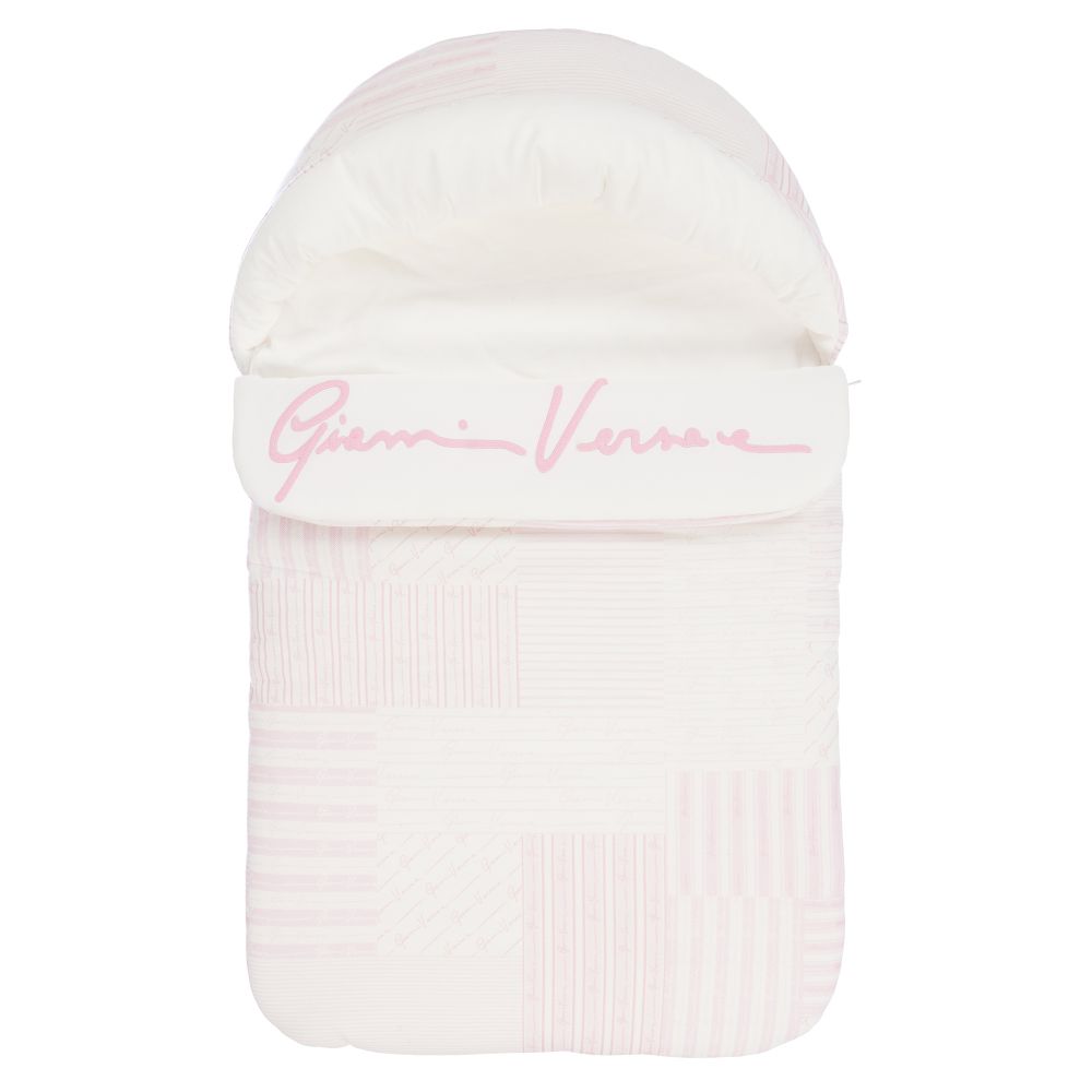 Versace - Pink & White Baby Nest (77cm) | Childrensalon