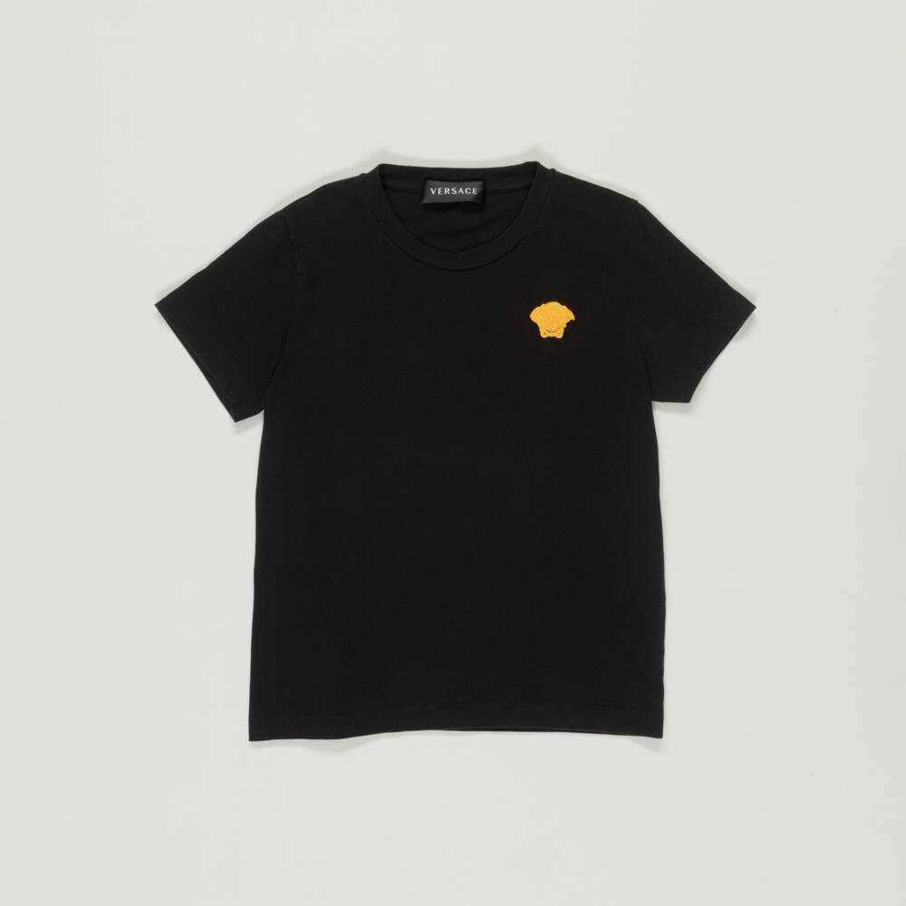 Versace-Preloved Boys Black & Gold Medusa T-Shirt (6 years) | Childrensalon Outlet