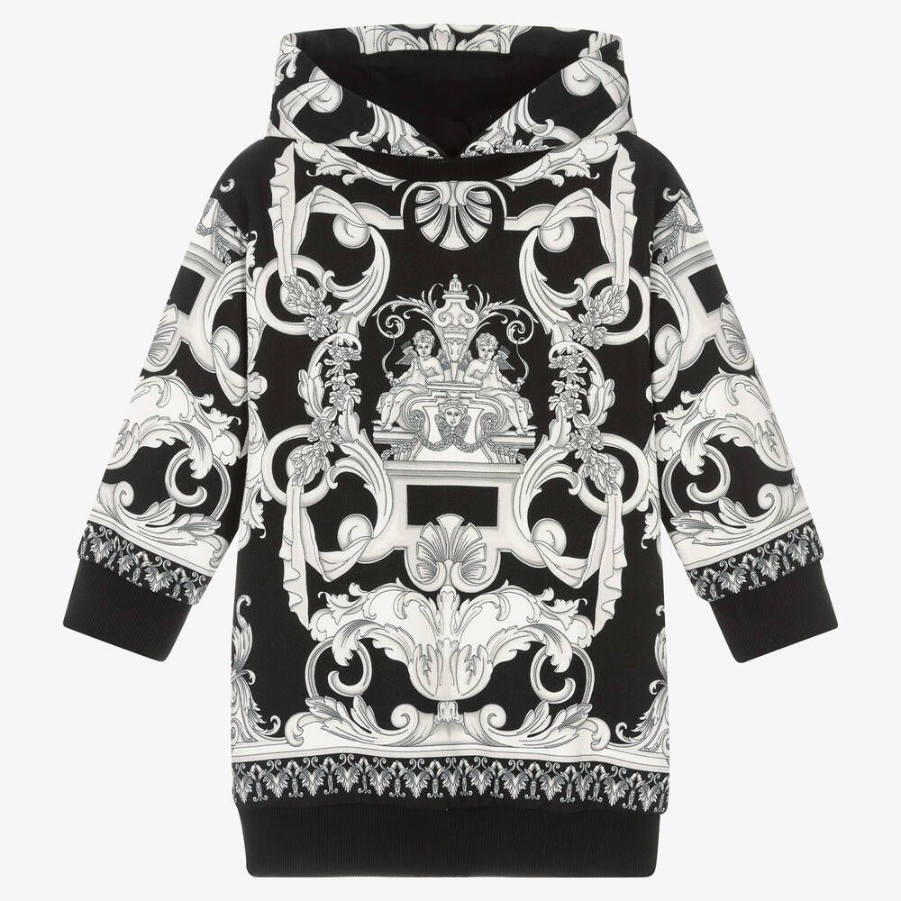 Versace - Silver Baroque Hoodie Dress | Childrensalon