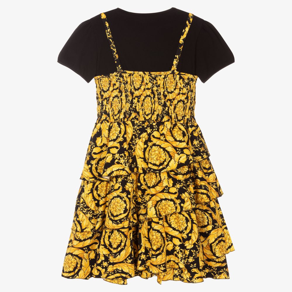 Versace-Teen Black & Gold Dress | Childrensalon Outlet