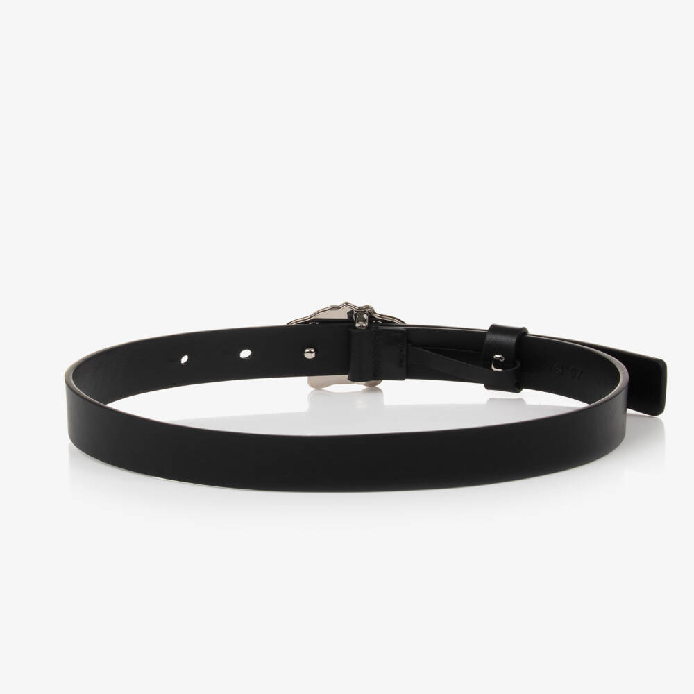 Versace-Teen Black Leather Medusa Belt | Childrensalon Outlet