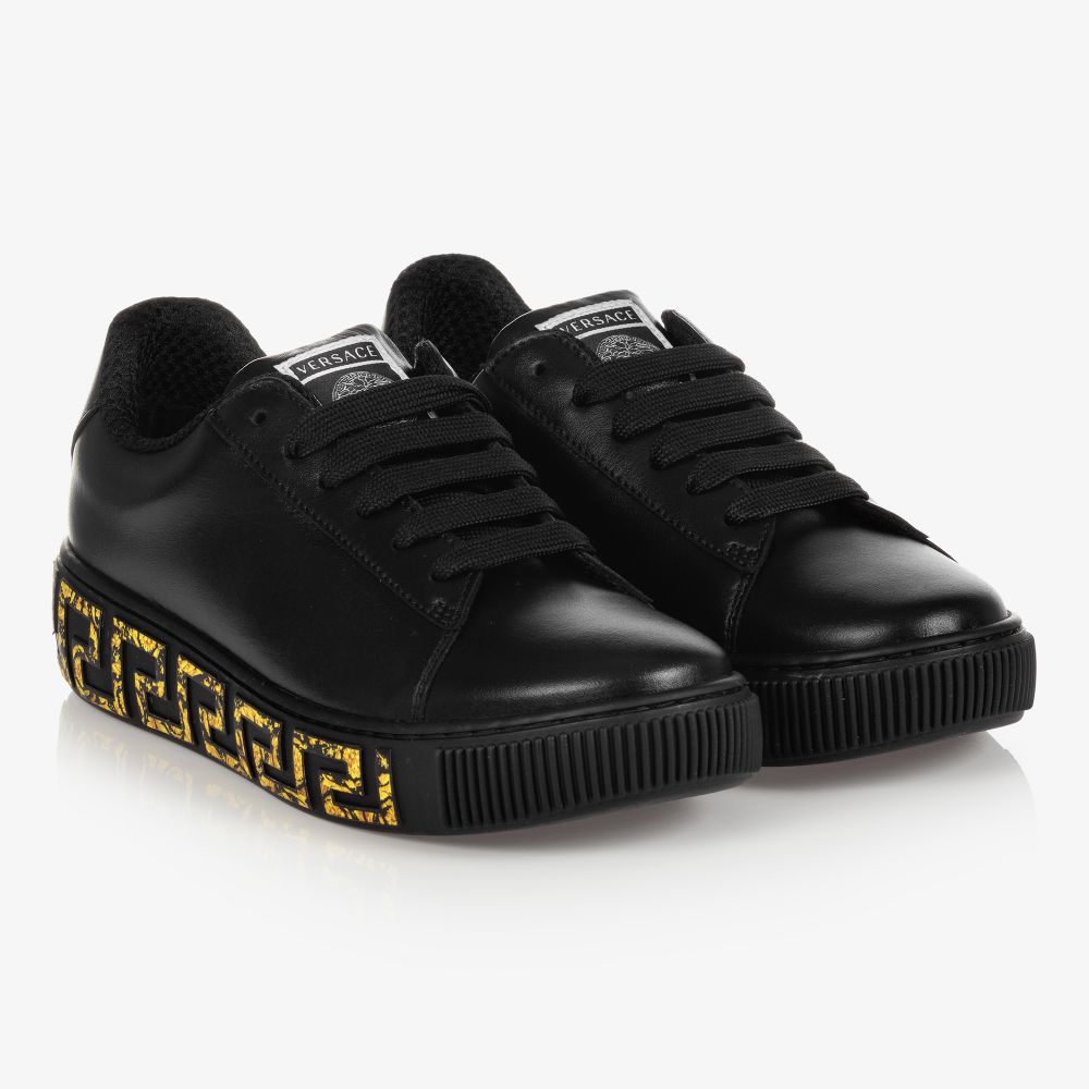 Versace - Schwarze Teen Sneakers aus Leder | Childrensalon