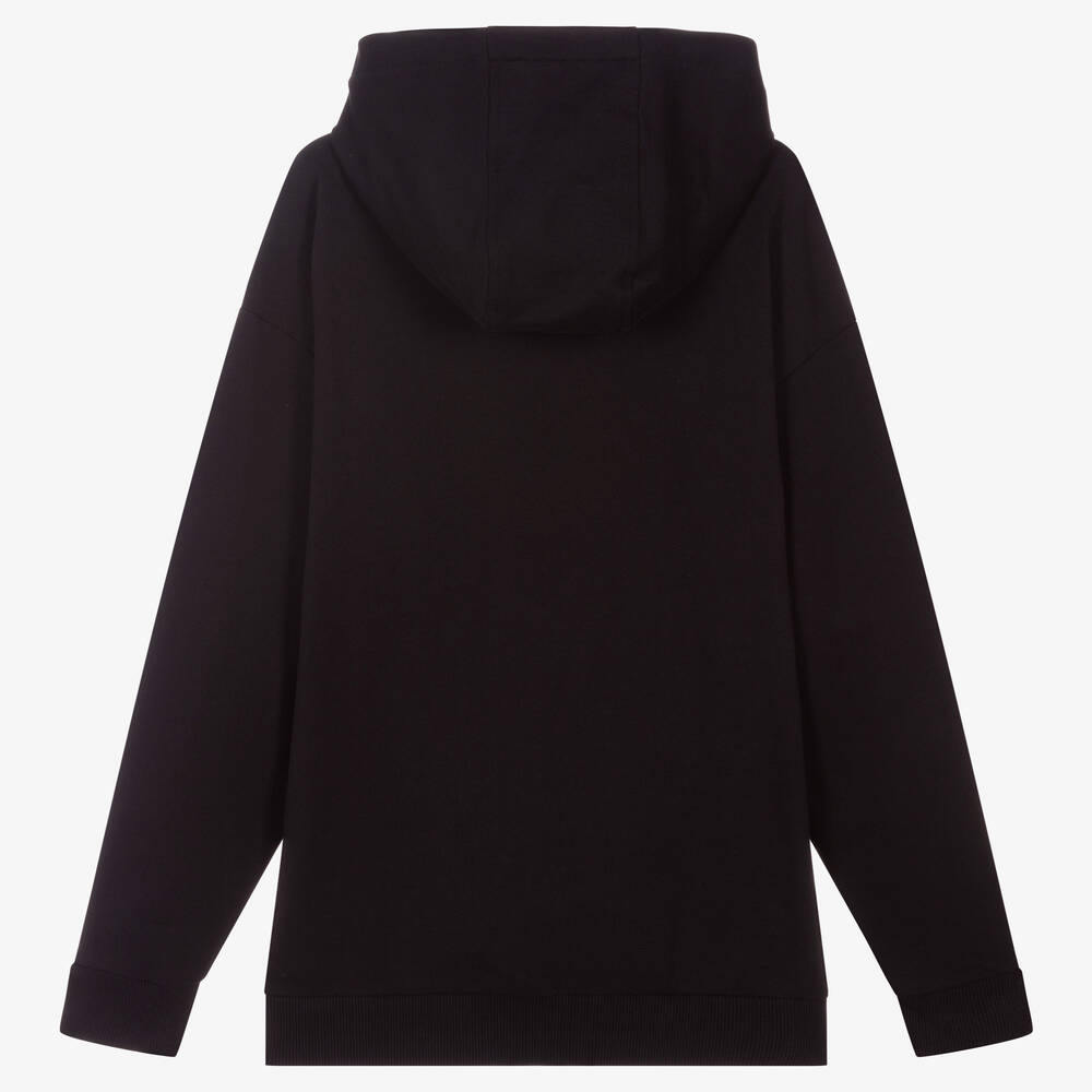 Versace-توب هودي تينز ولادي قطن جيرسي لون أسود | Childrensalon Outlet