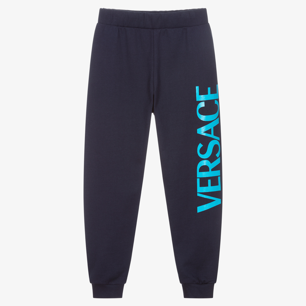 Versace-جوغرز تينز ولادي قطن جيرسي لون كحلي | Childrensalon Outlet
