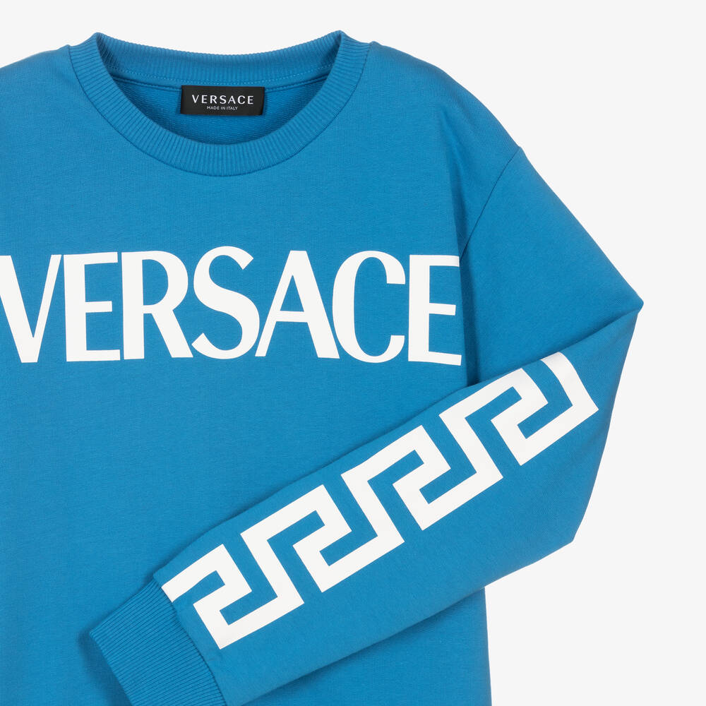 Versace Teen Blue Logo Sweatshirt
