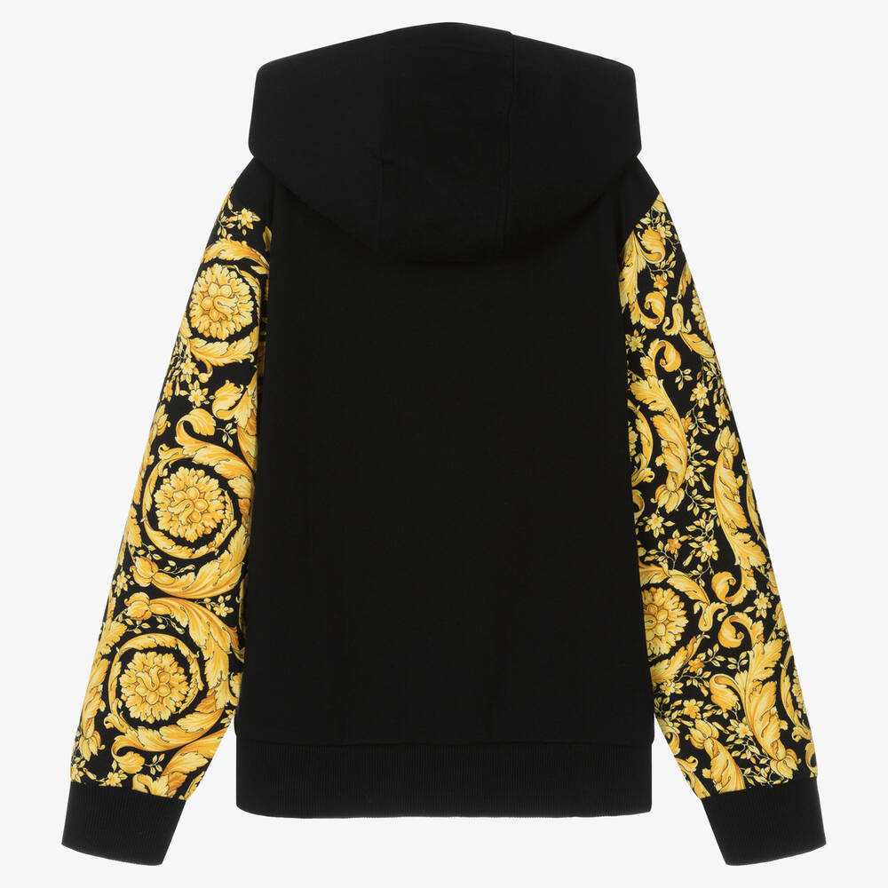 Versace Teen Boys Barocco Zip Up Hoodie Childrensalon Outlet