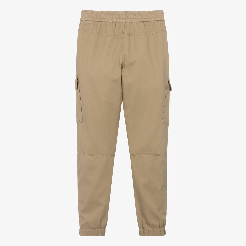 Versace-Teen Boys Beige Cotton Cargo Trousers | Childrensalon Outlet