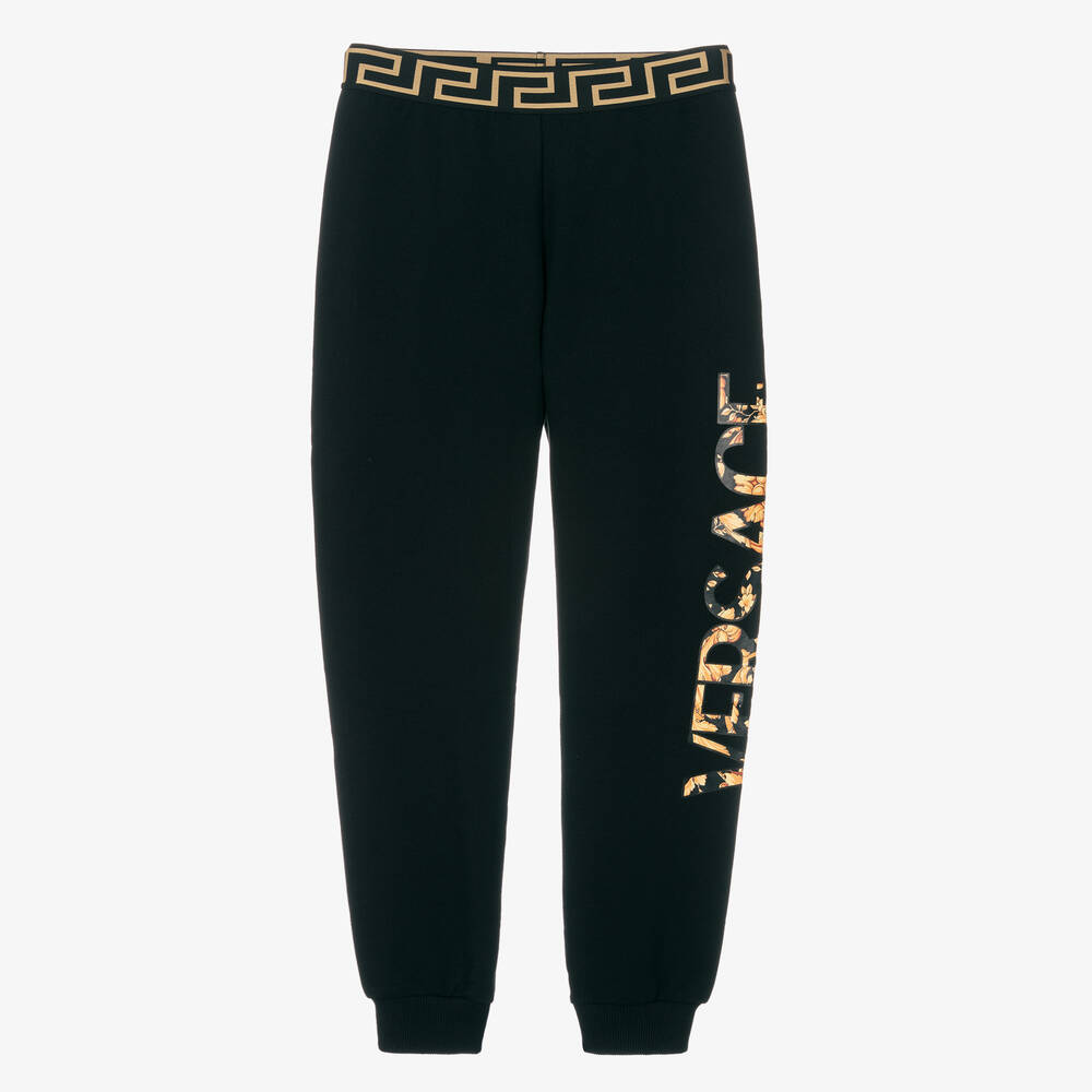 Versace - Bas de jogging noir Greca ado | Childrensalon