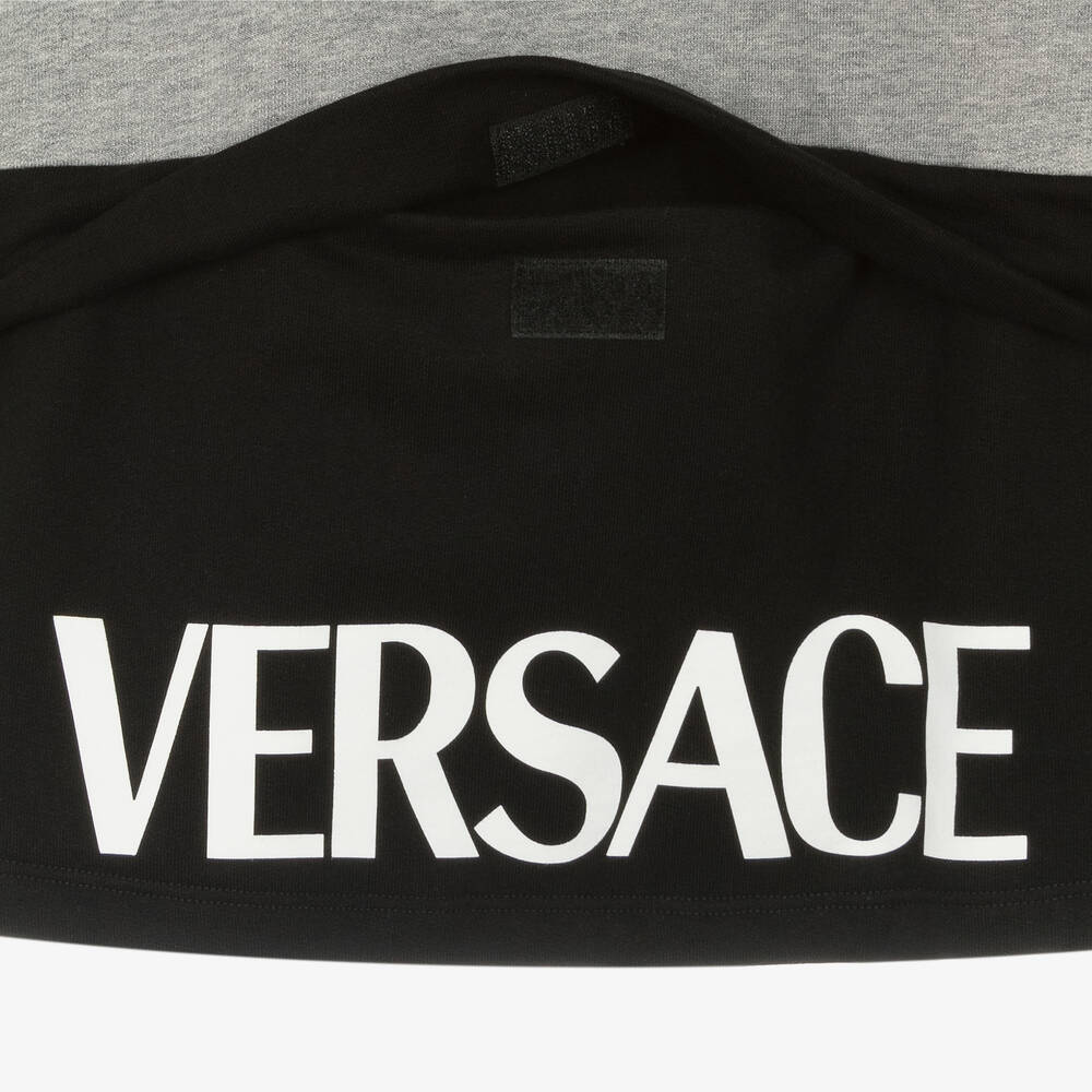 Versace-Teen Boys Black & Grey Cotton Sweatshirt | Childrensalon Outlet