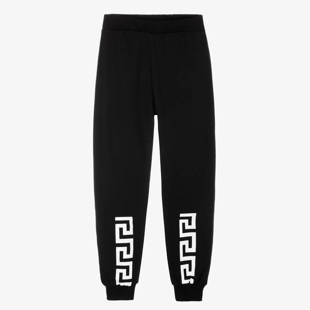 Versace-Teen Boys Black Logo Joggers | Childrensalon Outlet