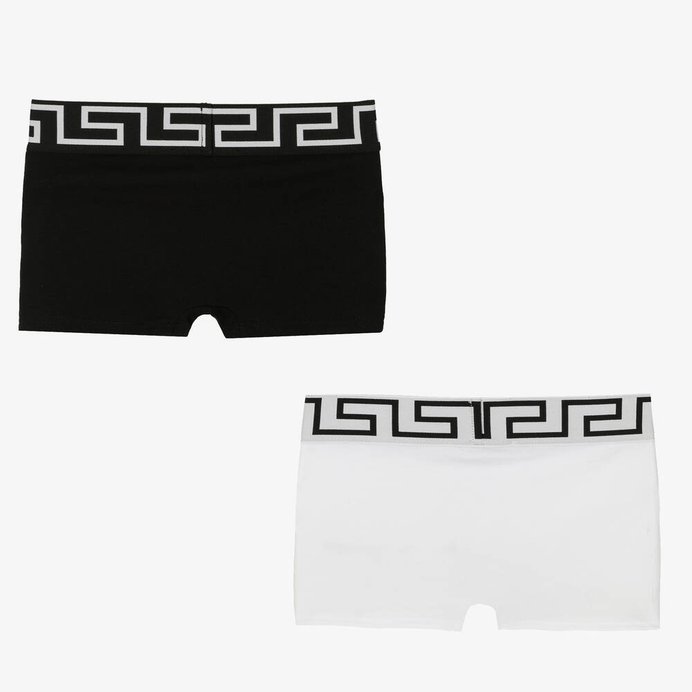 Versace Boxers noirs et blancs ado 2 x