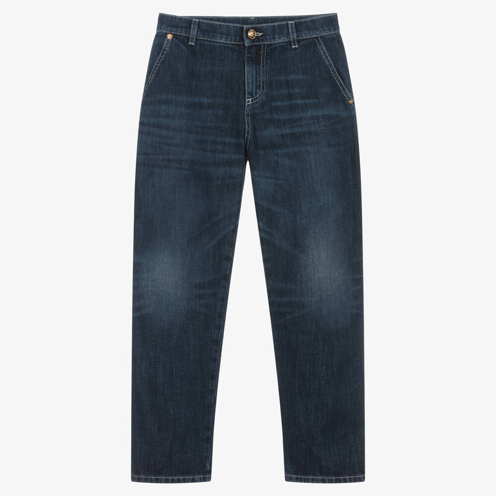 Versace - Teen Boys Blue Denim Jeans | Childrensalon