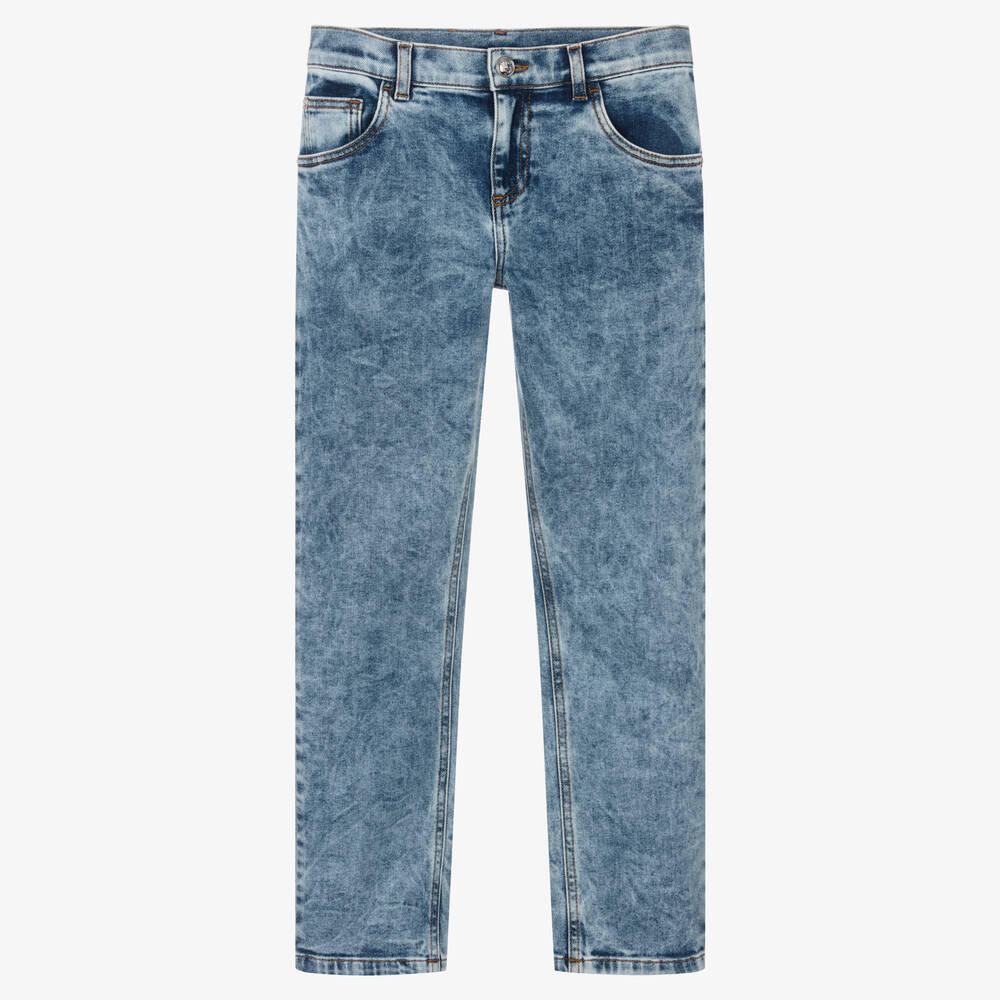 Versace - Jean bleu délavé en denim ado | Childrensalon