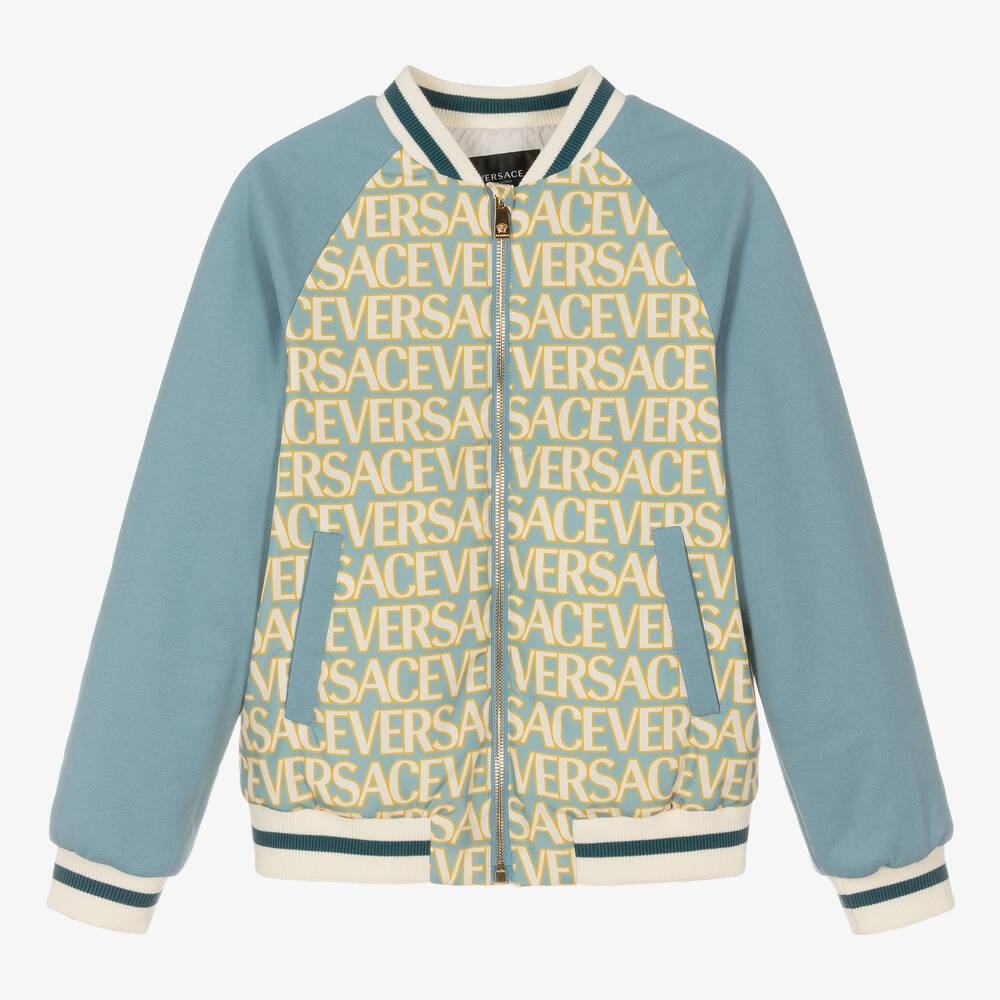 Blue versace jacket hot sale